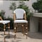Flash Furniture Lourdes Stackable IndoorOutdoor French Bistro 26 Counter Height Stool, WhiteNavy and Bamboo SDA-AD642001-F-CS-WHNVY-NAT-GG - alternate 1